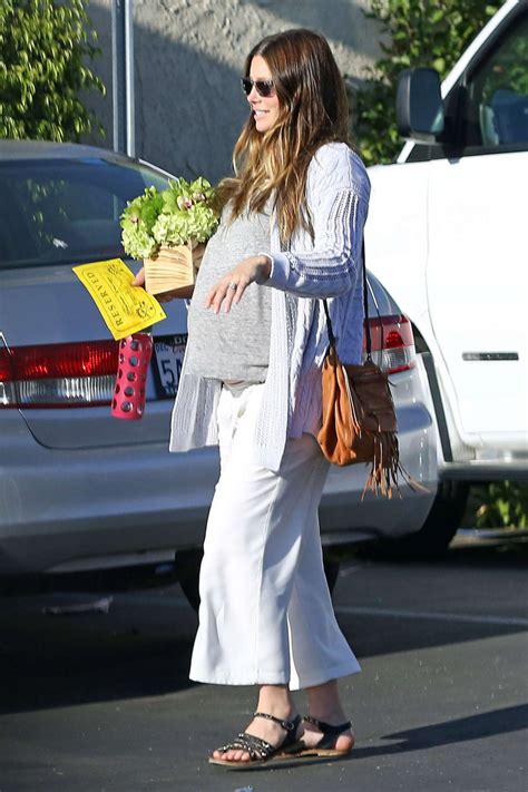 Pregnant Jessica Biel Leaves Moonlight Rollerway In Los Angeles