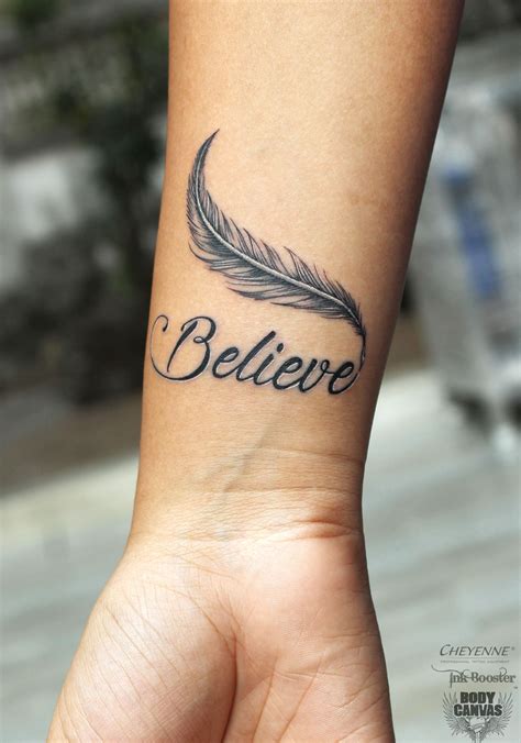 Inspiring Believe Tattoo Design