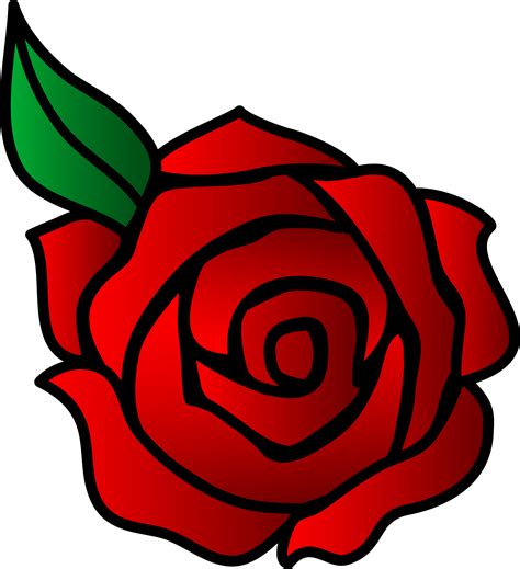Red Rose Vector Art Free Clip Art