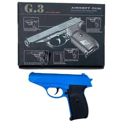 G3 Metal Airsoft Bb Gun Pistol Blue Bbgunsexpress