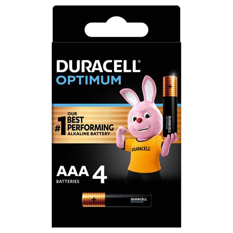 Duracell Optimum Type Aaa Alkaline Batteries Pack Of 4 Online At Best