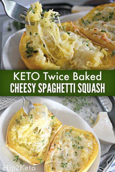 Cheesy Twice Baked Spaghetti Squash Easy Low Carb Recipe