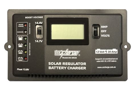 OzCharge 12V 12 Volt 30A 30 Amp Solar Controller Regulator OC-SR30