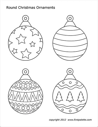 Christmas Tree Ornaments Free Printable Templates And Coloring Pages