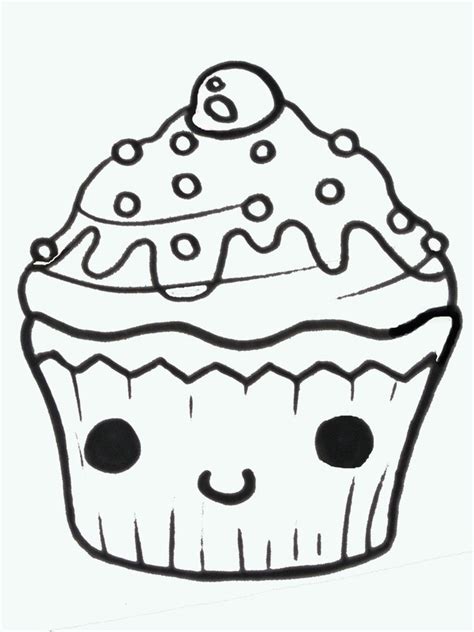 Birthday Cupcake Drawing At Getdrawings Free Download