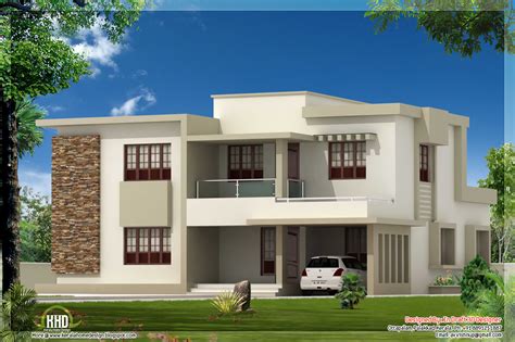 4 Bedroom Contemporary Flat Roof Home Design Architecture House Plans
