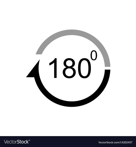 Angle 180 Degrees Icon Royalty Free Vector Image