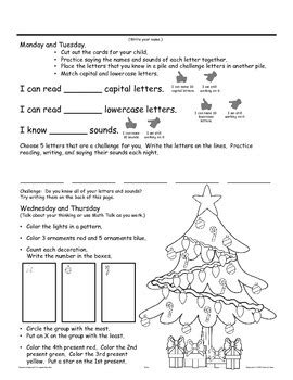 Parents for k activities homework pre. Pre-K Homework: November and December Home Sweet Homework by Sheryl Howe