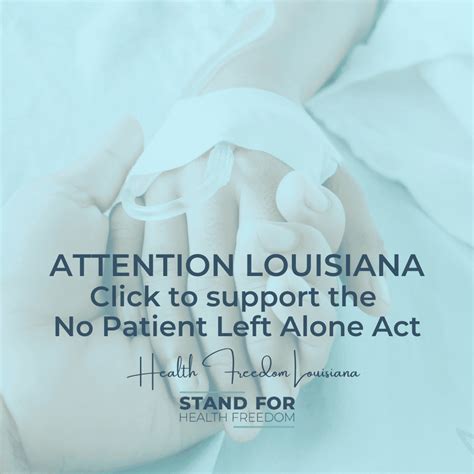 Louisiana Click To Support The No Patient Left Alone Act Stand For