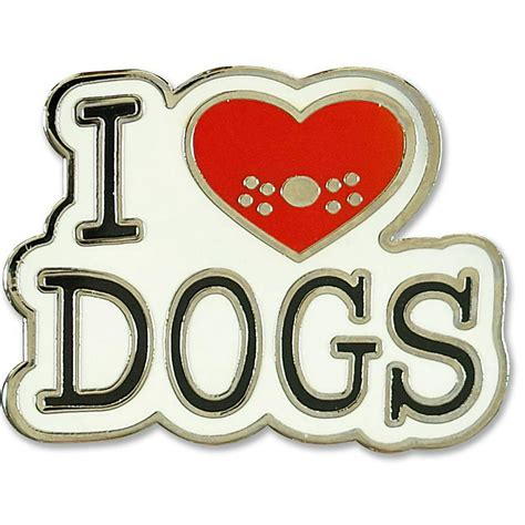 Enamel Pin I Love Dogs Other