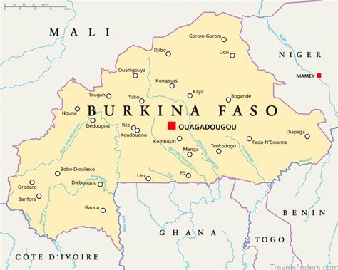 Burkina Faso Travel Guide For Tourists Map Of Burkina Faso