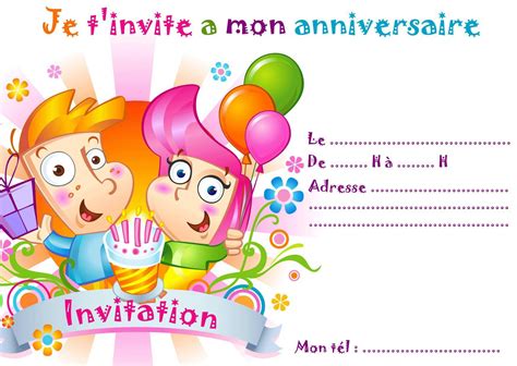 The Captivating Carte D Invitation Anniversaire Enfant En Anglais