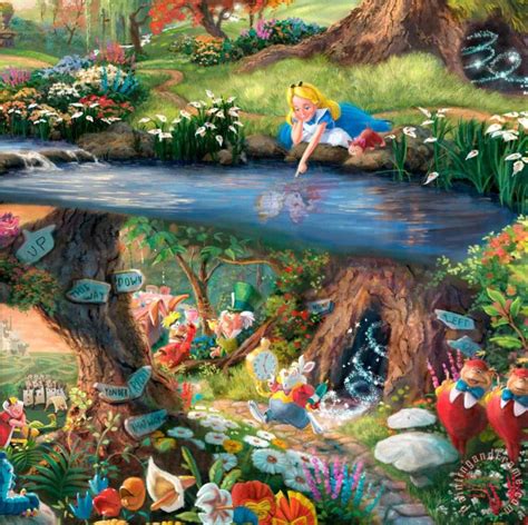 Thomas Kinkade Alice In Wonderland Painting Alice In Wonderland Print
