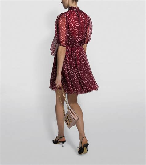Dolce Gabbana Silk Polka Dot Mini Dress Harrods