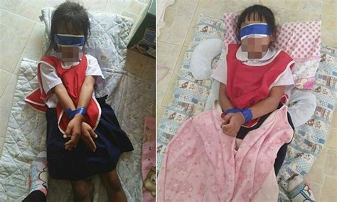 Girls Are Bound And Blindfolded By Teachers At Thai School Daily Mail Online