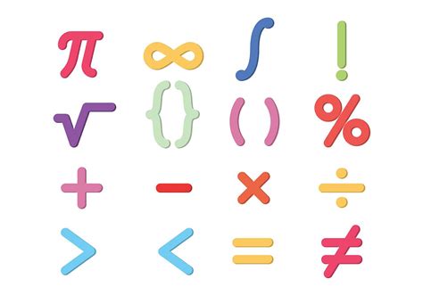 Matemáticas símbolos vectoriales Vector en Vecteezy