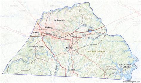 Map Of Catawba County North Carolina