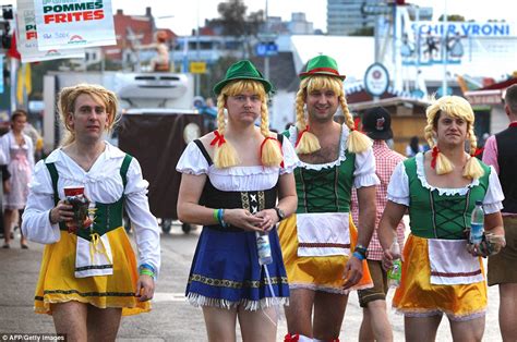 first kegs of oktoberfest are tapped as steins and beer tents overflow in munich daily mail online