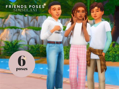 Best Friends Child Pose Pack Best Friend Poses Sims 4 Children Images