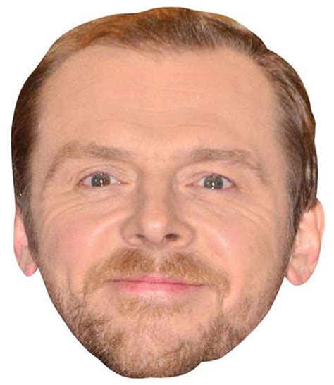 Simon Pegg Vip Celebrity Cardboard Cutout Face Mask