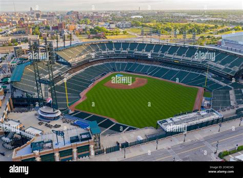 Detroit Michigan Comerica Park Home Of The Detroit Tigers Is Empty