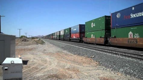 Union Pacific Intermodal With A Mid Train Dpu In Tucson Az Youtube