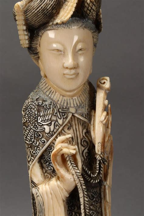 Sold Price Pair Of Chinese Ivory Emperor And Empress Figures