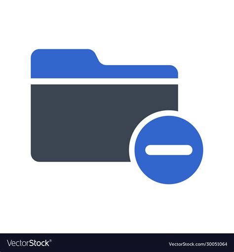 Delete Folder Icon Royalty Free Vector Image Vectorstock