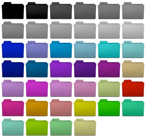 Colorful Folder Icons By Joonikko On Deviantart