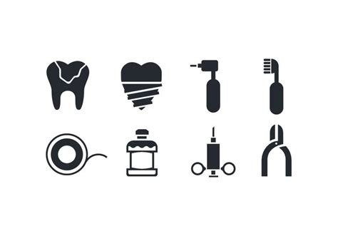 Dental Care Icons 136993 Vector Art At Vecteezy