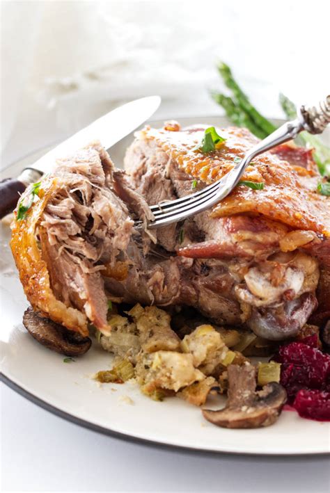 Roasted Turkey Thighs With Mushroom Stuffing Savor The Best