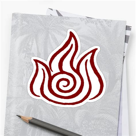 Fire Nation Symbol Stickers By Zatanna103 Redbubble