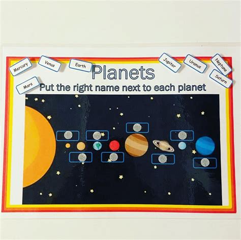 Planet Names Activity Sheet Etsy Uk