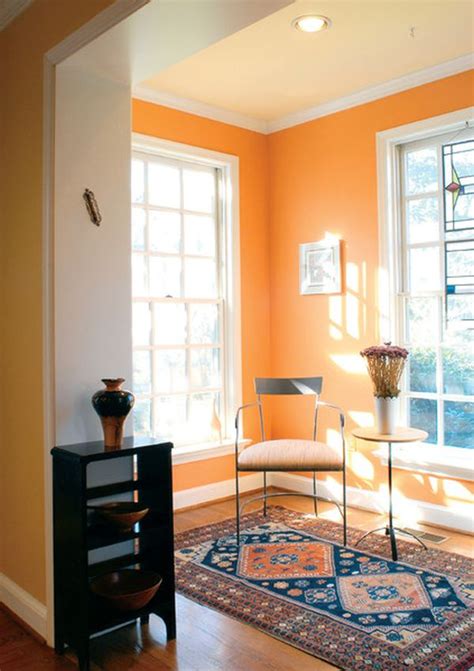 Red ceiling white walls house colors interior room home colored ceiling decor design. The Underused Interior Design Color - How To Use Orange ...