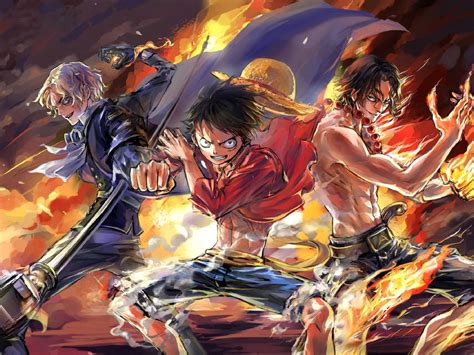 ❤ get the best one piece luffy and ace wallpapers on wallpaperset. 1400x1050 Luffy, Ace and Sabo One Piece Team 1400x1050 Resolution Wallpaper, HD Anime 4K ...