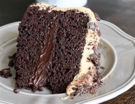 More decadent than molten chocolate cake: One Year: Mocha Cake with Fudge Filling & Espresso Frosting