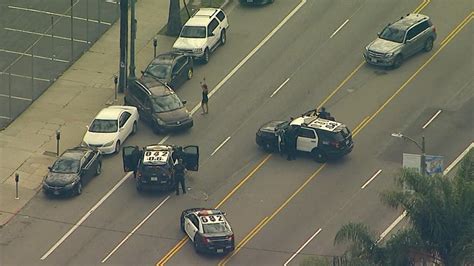 Stolen Vehicle Suspect In Custody After Chase Ends With Pit Maneuver In Chinatown Abc7 Los Angeles