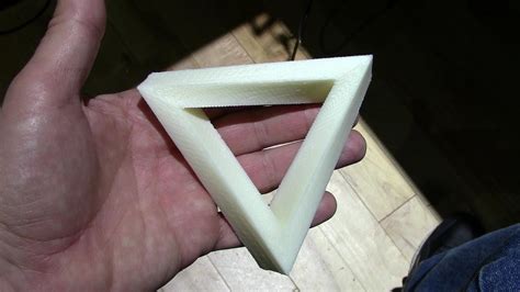 3d Printing Of A Penrose Triangle Youtube