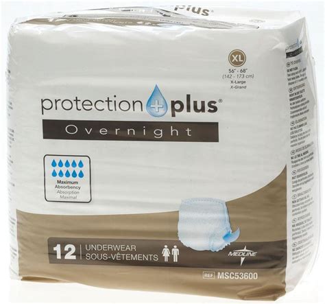 Medline Protection Plus Overnight Underwear Xl 48ct