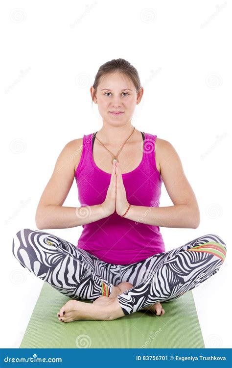 Lotus Namaste Pose Stock Image Image Of Exercise Asana 83756701