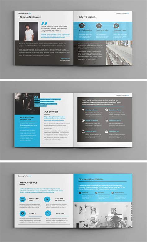 Square Company Profile Brochure Template INDD | Company profile design, Company profile design ...