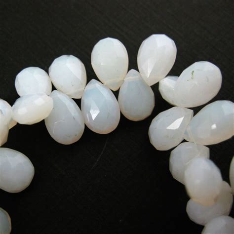 Semiprecious Gemstone Beads 100 Genuine White Opal Gemstone Bead