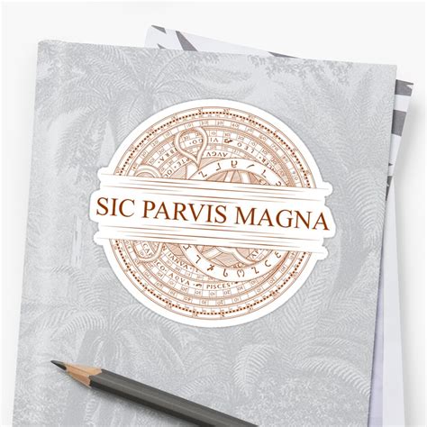 Sic Parvis Magna Uncharted Sticker By Annaluciam Redbubble