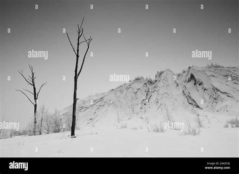 Dramatic Mountain Landscape Black And White Image Stock Photo Alamy