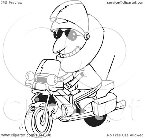 Download 83 motorcycle outline free vectors. Royalty-Free (RF) Clip Art Illustration of a Cartoon Black ...