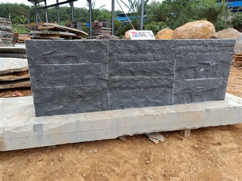 Natural China Hainan Black Basalt Wall Stone Landscape Stone With Hole