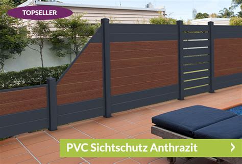 Trennwände im gartenhaus sind oft eine sehr sinnvolle sache. Sichtschutz Anthrazit aus Kunststoff | Sichtschutzzaun-Shop.de