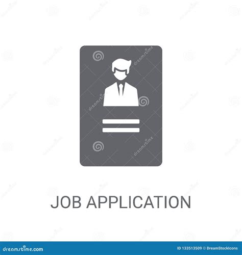 Job Application Icon Trendy Job Application Logo Concept On Whi Stock