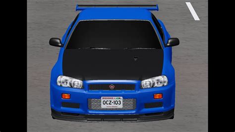 Nissan Skyline R34 V Spec Top Speed Test Roblox Greenville Youtube