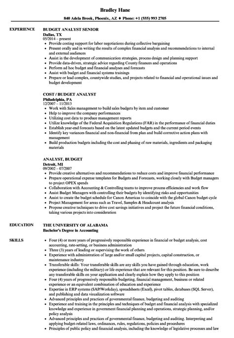 There were too many resume samples and examples to put on one page; Budget Analyst Resume
